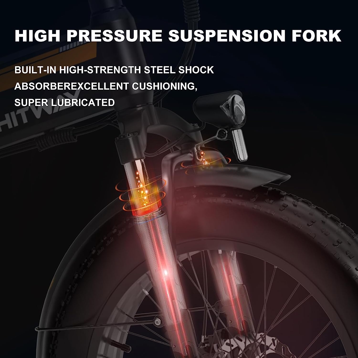 HITWAY BK10 E Bike Elektrofahrrad 20" x4,0 Fat Tire, faltbares Klappfahrrad, 250 W Motor, 36V 12 Ah herausnehmbarer Akku, Long Range für Berg, Strand und Schnee