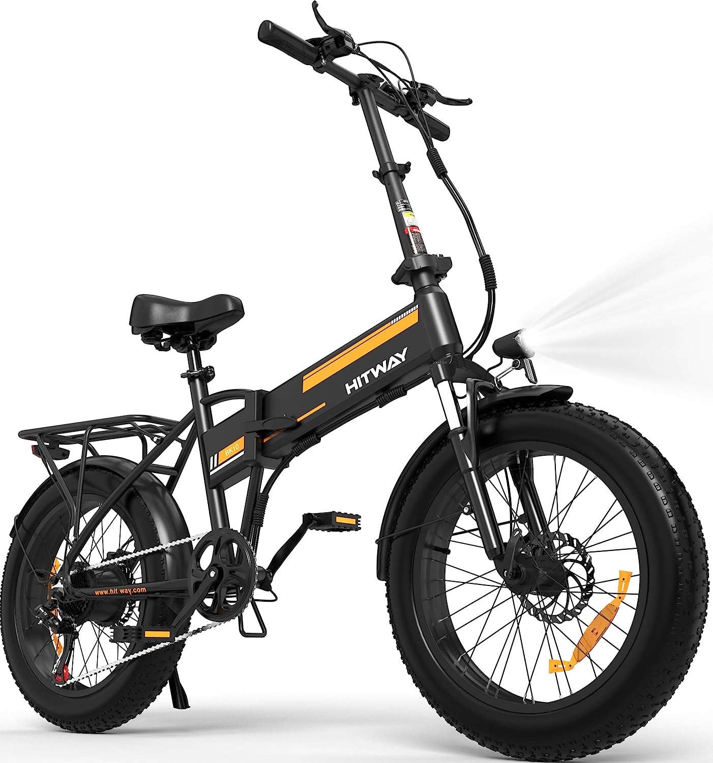 HITWAY BK10 E Bike Elektrofahrrad 20" x4,0 Fat Tire, faltbares Klappfahrrad, 250 W Motor, 36V 12 Ah herausnehmbarer Akku, Long Range für Berg, Strand und Schnee